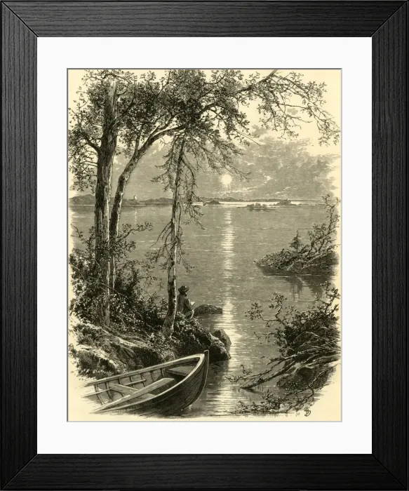 Framed Print : Entrance to Thousand Islands, 1874. Creator: John J. Harley Framed Print : Entrance to Thousand Islands, 1874. Creator: John J. Harley