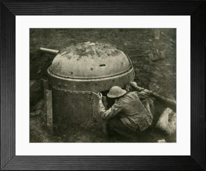 Framed Print : Examining a Captured German Anti-tank Gun, First World War, c1917, (c1920). Creator: Unknown