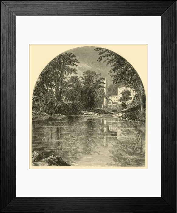 Framed Print : Mill on Joness Falls, 1874. Creator: John Filmer Framed Print : Mill on Joness Falls, 1874. Creator: John Filmer