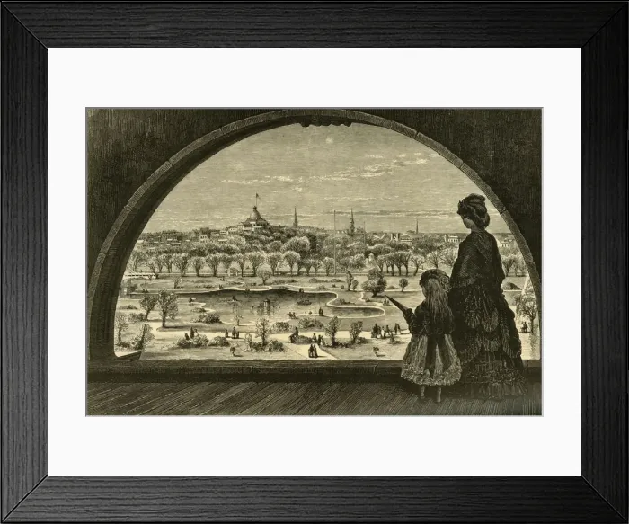 Framed Print : View from Steeple of Arlington-Street Church, 1874. Creator: John Douglas Woodward Framed Print : View from Steeple of Arlington-Street Church, 1874. Creator: John Douglas Woodward