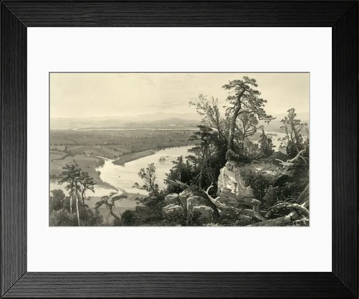 Framed Print : Connecticut Valley from Mount Tom, 1874. Creator: Samuel Valentine Hunt Framed Print : Connecticut Valley from Mount Tom, 1874. Creator: Samuel Valentine Hunt