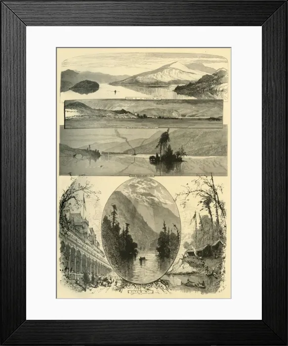 Framed Print : Scenes on Lake George, 1874. Creator: William James Palmer Framed Print : Scenes on Lake George, 1874. Creator: William James Palmer