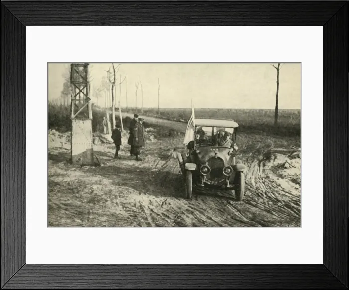 Framed Print : German officers indicating the whereabouts of landmines, First World War, 1918, (c1920) Framed Print : German officers indicating the whereabouts of landmines, First World War, 1918, (c1920)