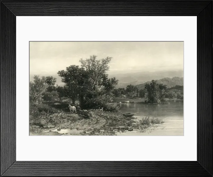 Framed Print : The Housatonic, 1874. Creator: Samuel Valentine Hunt Framed Print : The Housatonic, 1874. Creator: Samuel Valentine Hunt