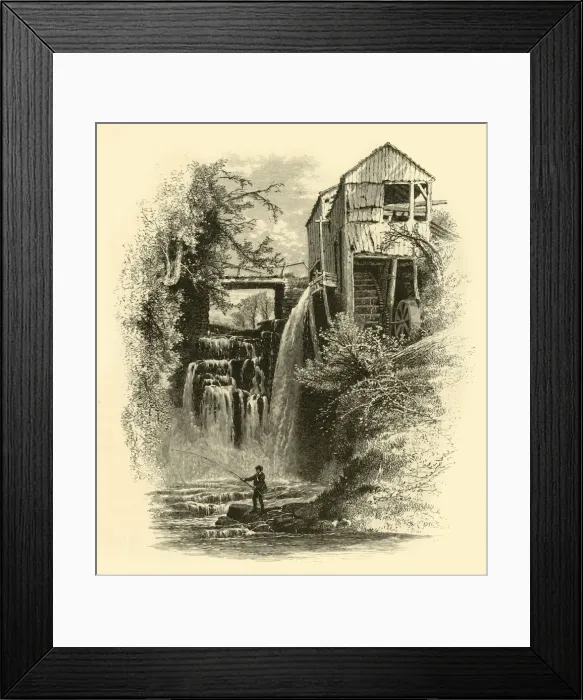 Framed Print : Old Mill, Sages Ravine, 1874. Creator: John J. Harley Framed Print : Old Mill, Sages Ravine, 1874. Creator: John J. Harley