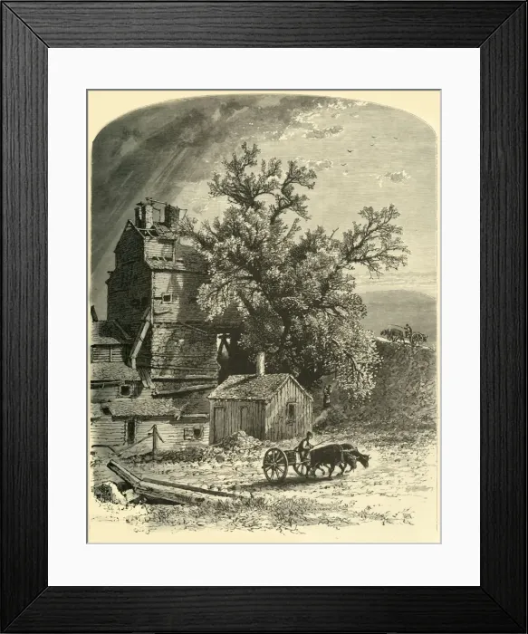 Framed Print : Old Furnace, at Kent Plains, 1874. Creator: John Douglas Woodward Framed Print : Old Furnace, at Kent Plains, 1874. Creator: John Douglas Woodward