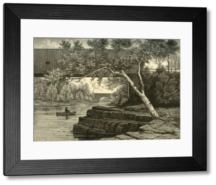 Framed Print : The Passaic, Below Little Falls, 1874. Creator: John J. Harley Framed Print : The Passaic, Below Little Falls, 1874. Creator: John J. Harley