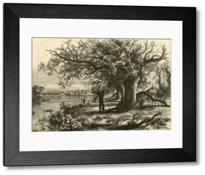 Framed Print : The Connecticut, above Middletown, 1874. Creator: James L. Langridge Framed Print : The Connecticut, above Middletown, 1874. Creator: James L. Langridge