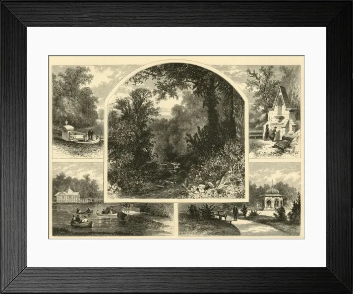 Framed Print : Scenes in Druid Hill Park, 1874. Creator: James H. Richardson Framed Print : Scenes in Druid Hill Park, 1874. Creator: James H. Richardson