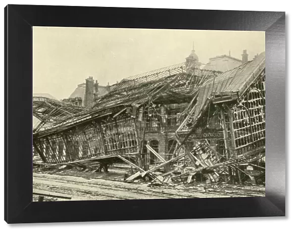 Roubaix Station, blown up by the Germans during their retreat in October, 1918, (c1920)