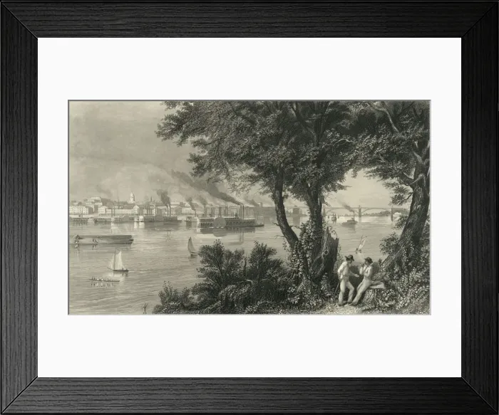 Framed Print : City of St. Louis, 1874. Creator: Robert Hinshelwood Framed Print : City of St. Louis, 1874. Creator: Robert Hinshelwood