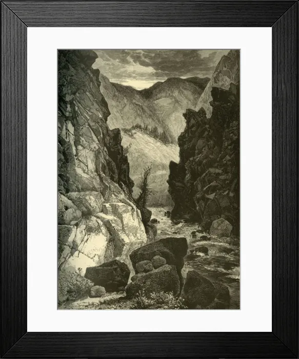 Framed Print : Devils Gate, Weber Canon, 1874. Creator: John Filmer Framed Print : Devils Gate, Weber Canon, 1874. Creator: John Filmer