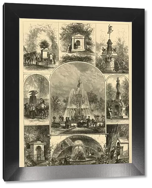 Fountains in Philadelphia, 1874. Creator: W. Roberts