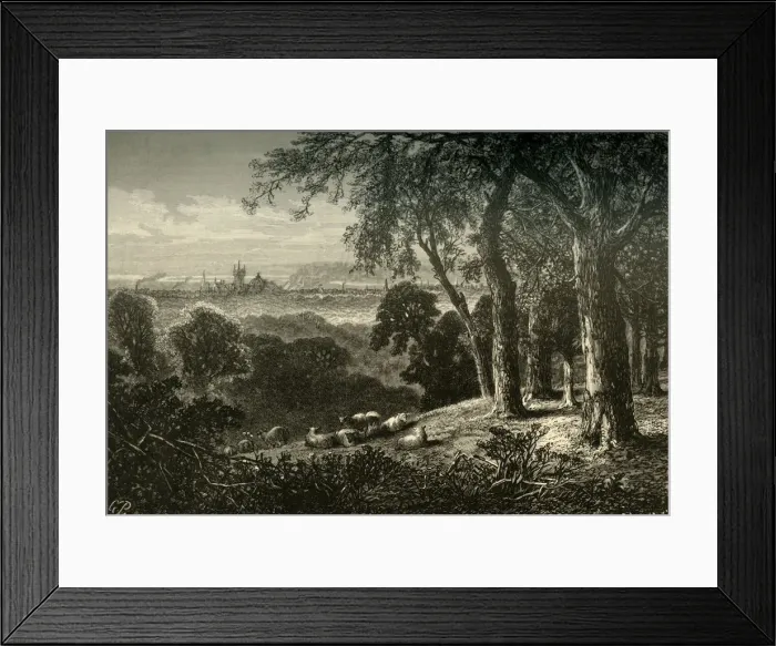 Framed Print : View from West Park, 1874. Creator: Granville Perkins Framed Print : View from West Park, 1874. Creator: Granville Perkins