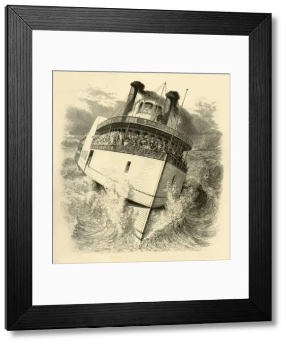 Framed Print : Entering the Rapids, 1874. Creator: James David Smillie Framed Print : Entering the Rapids, 1874. Creator: James David Smillie