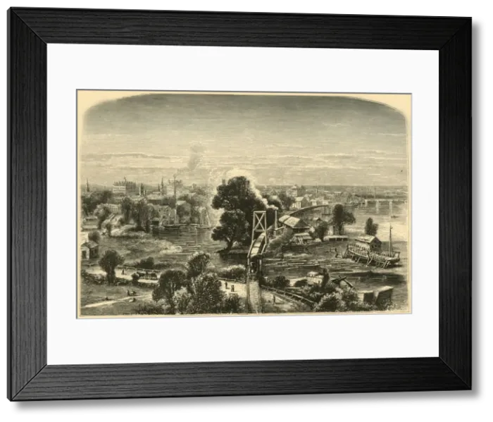 Framed Print : Hartford, from Colts Factory, 1874. Creator: James H. Richardson Framed Print : Hartford, from Colts Factory, 1874. Creator: James H. Richardson