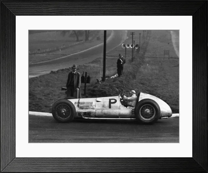 Framed Print : Mercedes Benz W154, Hermann Lang, Donington Grand Prix 1938. Creator: Unknown Framed Print : Mercedes Benz W154, Hermann Lang, Donington Grand Prix 1938. Creator: Unknown