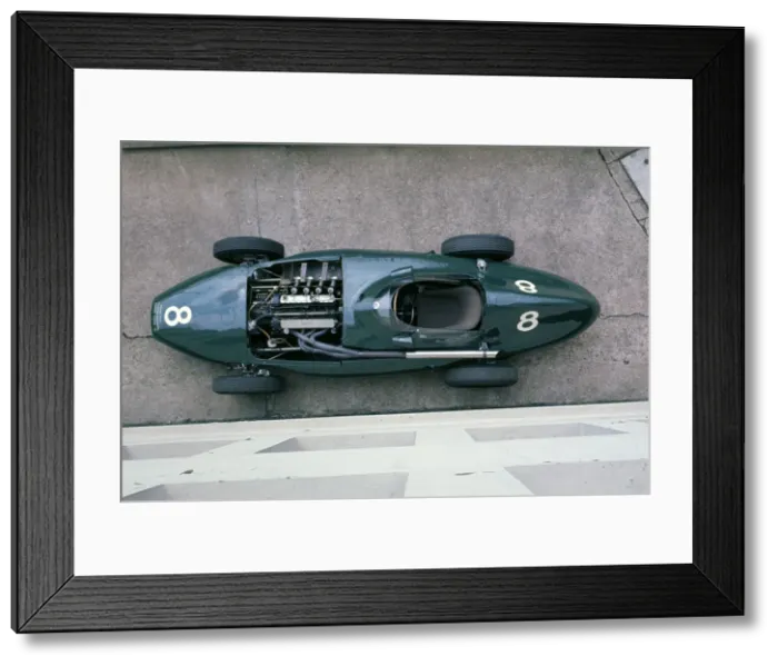 Framed Print : 1958 Vanwall viewed from above. Creator: Unknown Framed Print : 1958 Vanwall viewed from above. Creator: Unknown