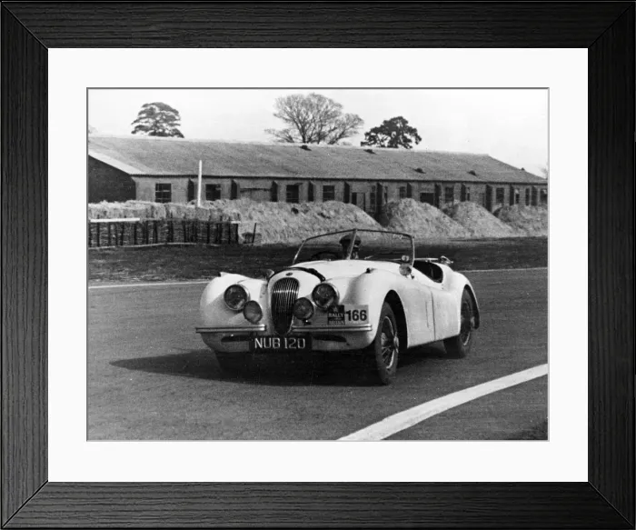 Framed Print : Jaguar XK120, Ian Appleyard. 1953 R. A. C. Rally. Creator: Unknown Framed Print : Jaguar XK120, Ian Appleyard. 1953 R. A. C. Rally. Creator: Unknown