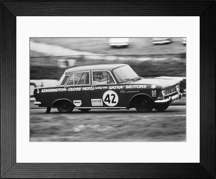 Framed Print : Moskvitch 412, Lanfranchini, saloon car champion 1972. Creator: Unknown Framed Print : Moskvitch 412, Lanfranchini, saloon car champion 1972. Creator: Unknown