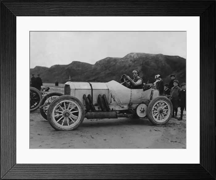 Framed Print : 1908 Mercedes, A. W. Tate at Saltburn. Creator: Unknown Framed Print : 1908 Mercedes, A. W. Tate at Saltburn. Creator: Unknown