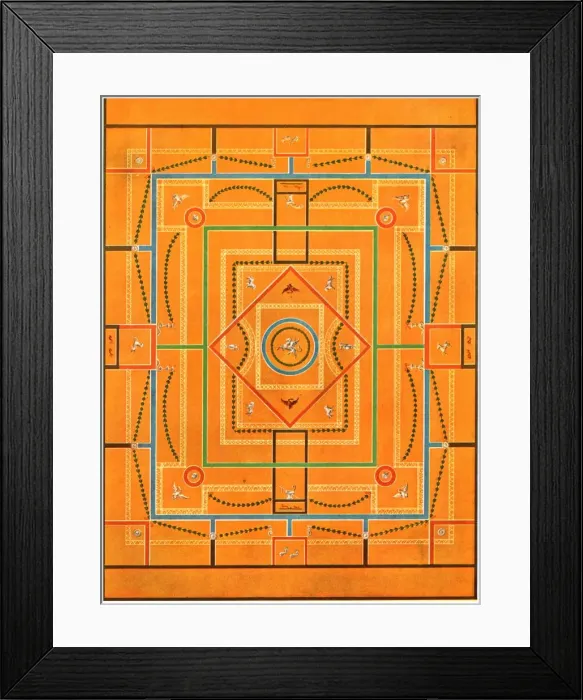 Framed Print : Ceiling decoration, Pompeii, Italy, (1928). Creator: Unknown Framed Print : Ceiling decoration, Pompeii, Italy, (1928). Creator: Unknown