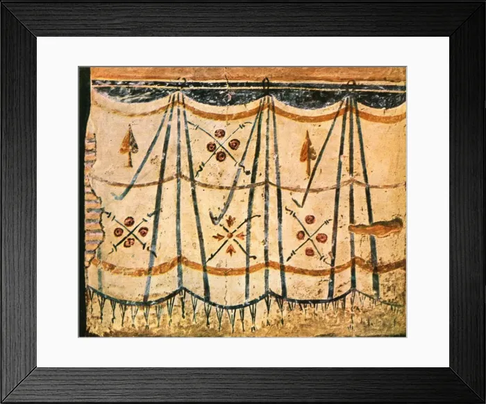Framed Print : Carpet frieze from Chamber E, Wall 6 of Santa Maria Antiqua, Rome, Italy, (1928). Creator: Unknown Framed Print : Carpet frieze from Chamber E, Wall 6 of Santa Maria Antiqua, Rome, Italy, (1928). Creator: Unknown