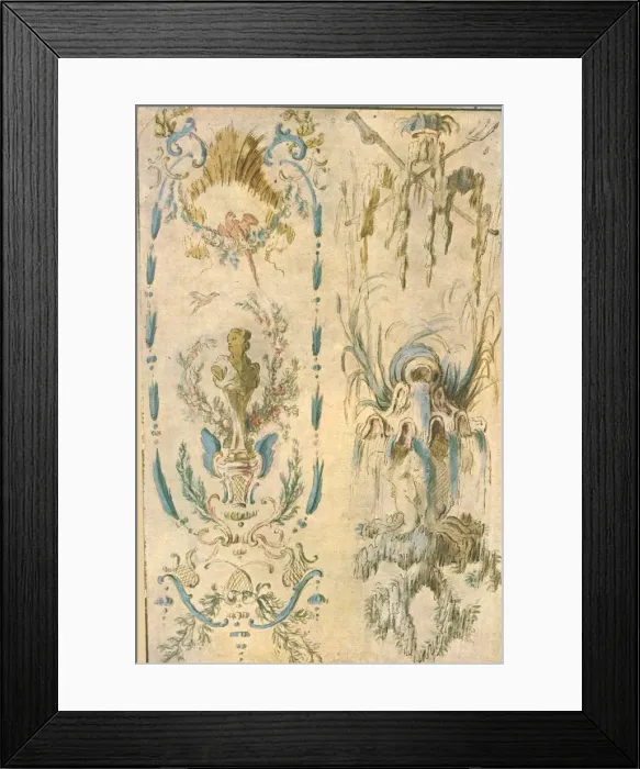 Framed Print : Design for a mural decoration, France, (1928). Creator: Unknown Framed Print : Design for a mural decoration, France, (1928). Creator: Unknown