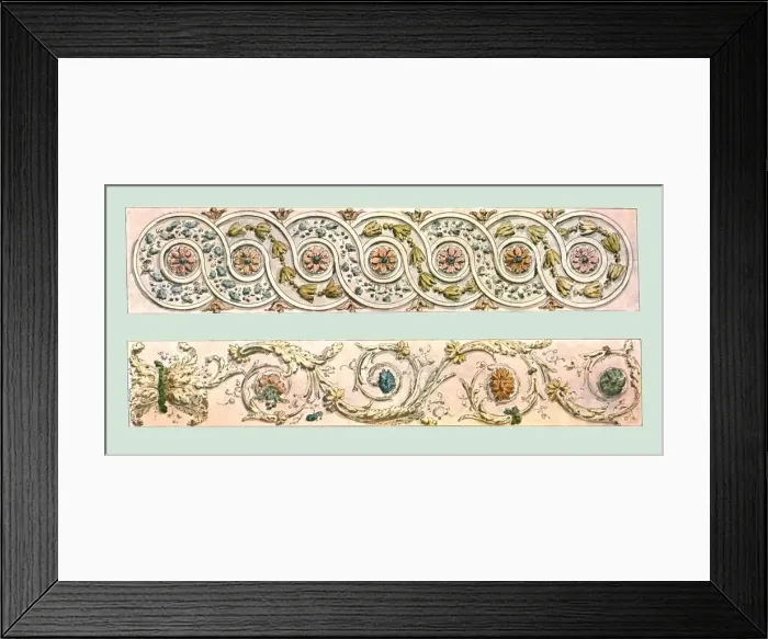 Framed Print : Foliage border designs, France, (1928). Creator: Unknown Framed Print : Foliage border designs, France, (1928). Creator: Unknown