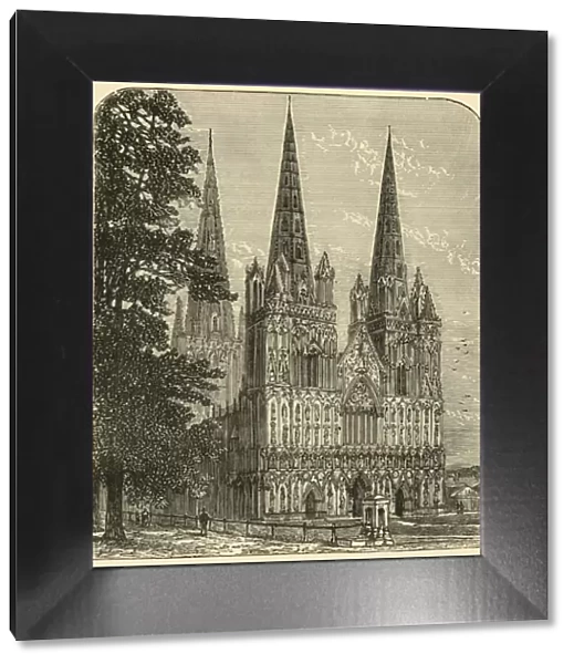Lichfield Cathedral - The West Front, 1898. Creator: Unknown