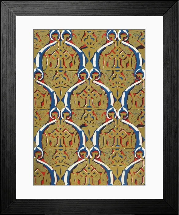 Framed Print : Ornaments in panels, Court of the Mosque, 1907. Creator: Unknown Framed Print : Ornaments in panels, Court of the Mosque, 1907. Creator: Unknown