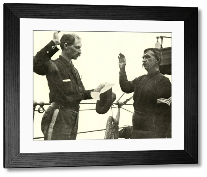 Framed Print : Lieutenant Lewis Reenlisting Thomas Dixon, Spanish-American War, 19 June 1898, (1899) Framed Print : Lieutenant Lewis Reenlisting Thomas Dixon, Spanish-American War, 19 June 1898, (1899)