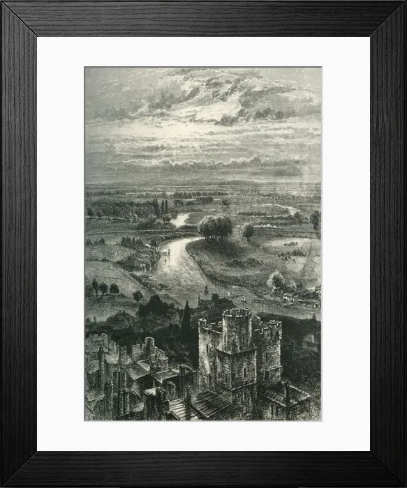 Framed Print : The Thames Valley, from the Round Tower, c1870 Framed Print : The Thames Valley, from the Round Tower, c1870