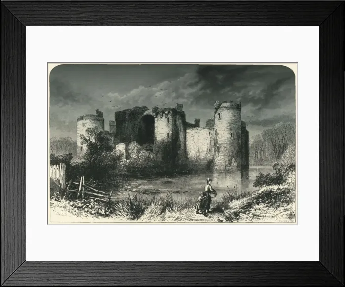 Framed Print : Bodiam Castle, Sussex, c1870 Framed Print : Bodiam Castle, Sussex, c1870