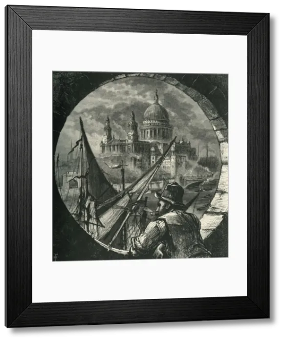 Framed Print : St. Pauls, from the Shot Tower, c1870 Framed Print : St. Pauls, from the Shot Tower, c1870