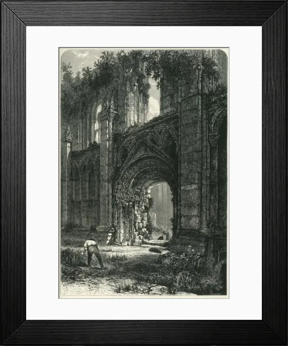 Framed Print : Glastonbury Abbey, c1870 Framed Print : Glastonbury Abbey, c1870