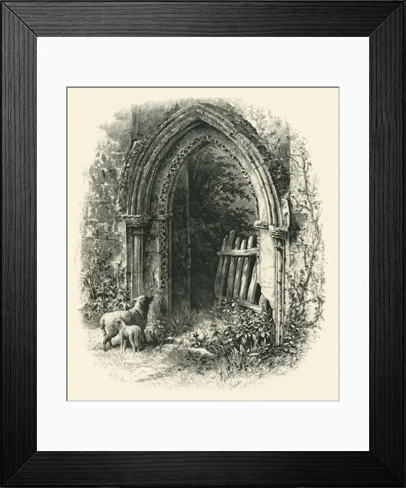 Framed Print : Doorway at Rivaux Abbey, c1870 Framed Print : Doorway at Rivaux Abbey, c1870