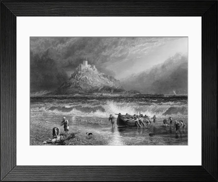 Framed Print : St. Michaels Mount, Cornwall, c1870 Framed Print : St. Michaels Mount, Cornwall, c1870