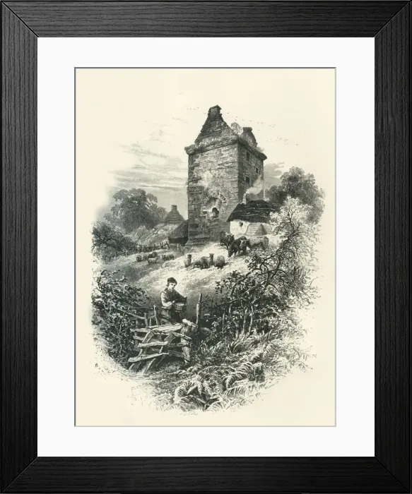 Framed Print : Johnny Armstrongs Tower, c1870 Framed Print : Johnny Armstrongs Tower, c1870