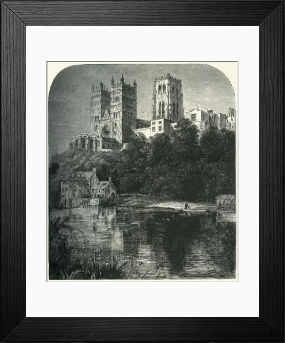 Framed Print : Durham Cathedral, from the River, c1870 Framed Print : Durham Cathedral, from the River, c1870