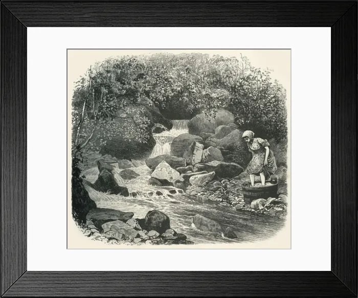 Framed Print : On a Highland Stream, c1870 Framed Print : On a Highland Stream, c1870