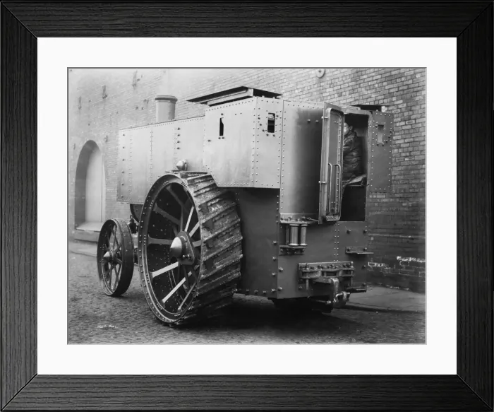 Framed Print : Fowler armoured traction engine. Creator: Unknown Framed Print : Fowler armoured traction engine. Creator: Unknown