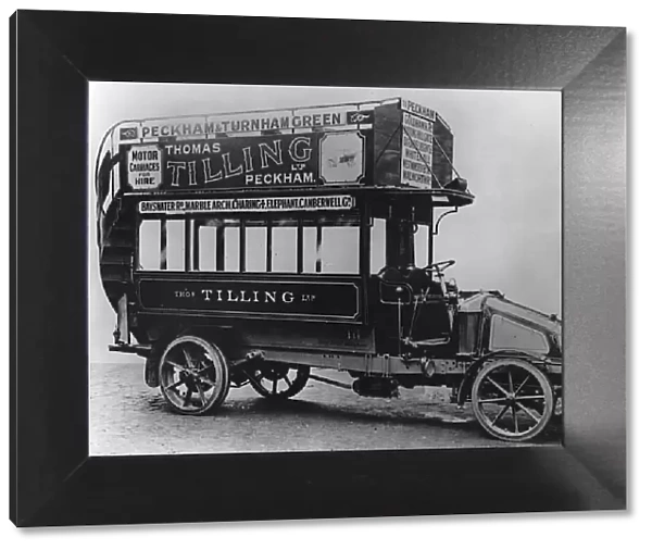 1911 Tilling - Stevens TTA1 petrol electric omnibus. Creator: Unknown