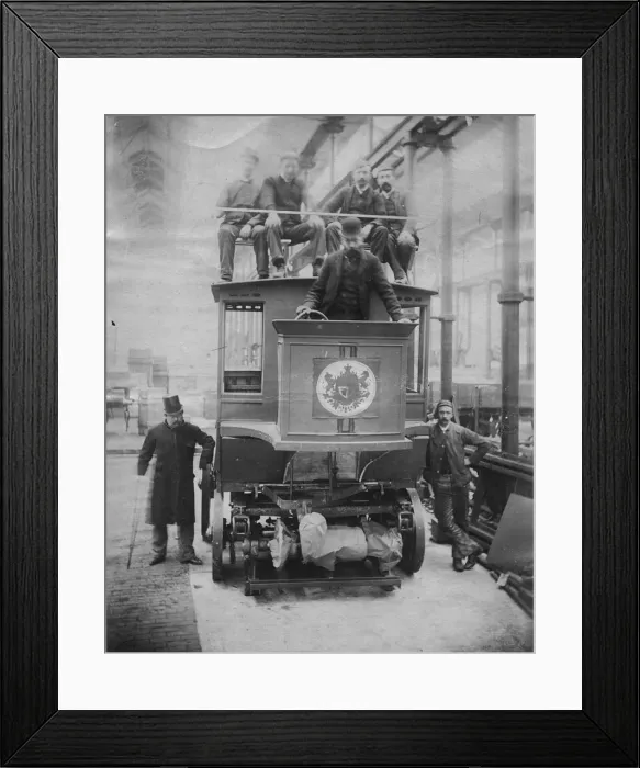 Framed Print : 1891 Parker electric omnibus. Creator: Unknown Framed Print : 1891 Parker electric omnibus. Creator: Unknown