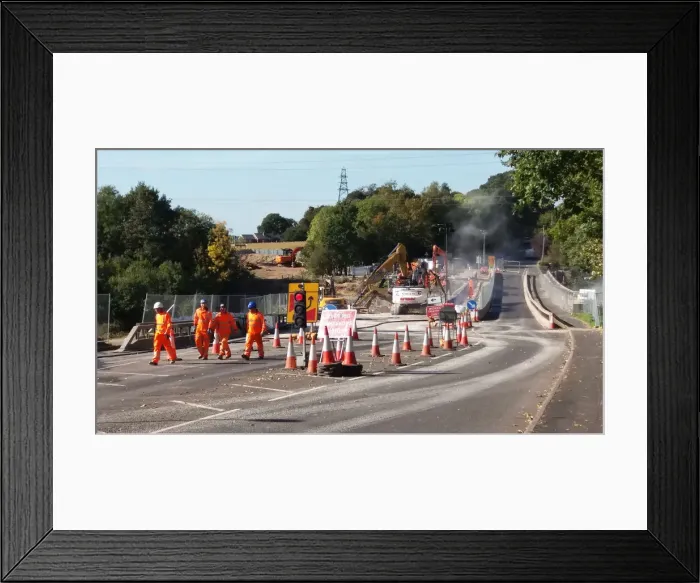 Framed Print : Bridge Demolition over M27 Motorway at Rownhams 2018. Creator: Unknown Framed Print : Bridge Demolition over M27 Motorway at Rownhams 2018. Creator: Unknown