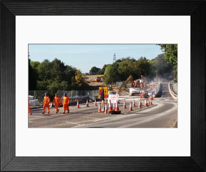 Framed Print : Bridge Demolition over M27 Motorway at Rownhams 2018. Creator: Unknown Framed Print : Bridge Demolition over M27 Motorway at Rownhams 2018. Creator: Unknown