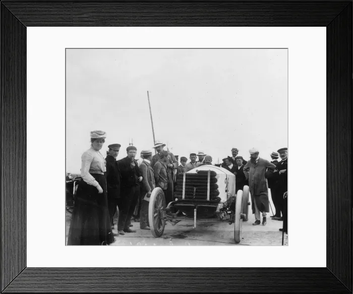 Framed Print : De Dietrich, Gabriel at 1904 Ostend Speed Trials. Creator: Unknown Framed Print : De Dietrich, Gabriel at 1904 Ostend Speed Trials. Creator: Unknown