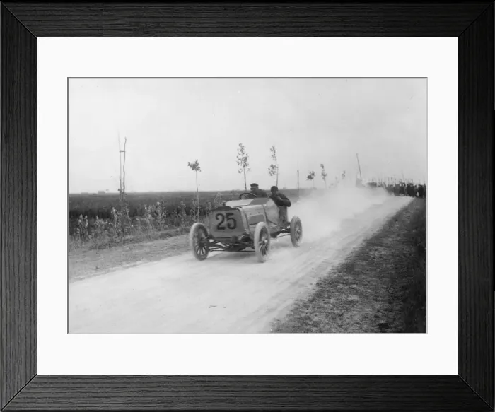 Framed Print : Darracq, Barras at 1904 Ostend Speed Trials. Creator: Unknown Framed Print : Darracq, Barras at 1904 Ostend Speed Trials. Creator: Unknown