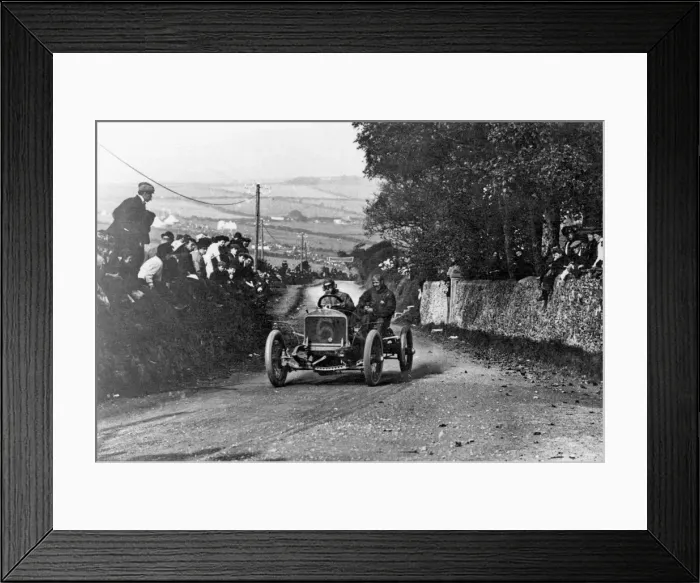 Framed Print : 1908 Isle of Man Tourist Trophy. Hillman Coatalen, Louis Coatalen. Creator: Unknown Framed Print : 1908 Isle of Man Tourist Trophy. Hillman Coatalen, Louis Coatalen. Creator: Unknown