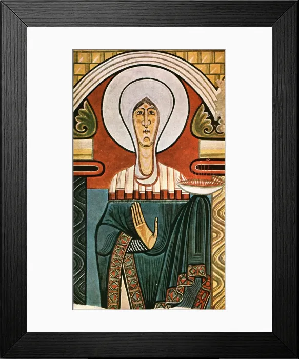 Framed Print : Fresco in the church of Sant Climent de Tahüll, Catalonia, Spain, (1928). Creator: Unknown Framed Print : Fresco in the church of Sant Climent de Tahüll, Catalonia, Spain, (1928). Creator: Unknown